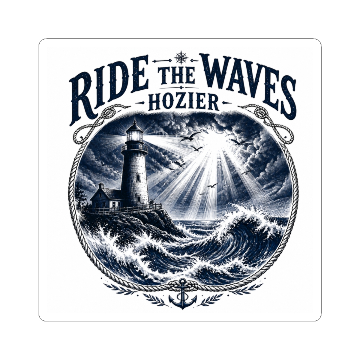 Hozier "Ride the Waves - Hozier" Sticker