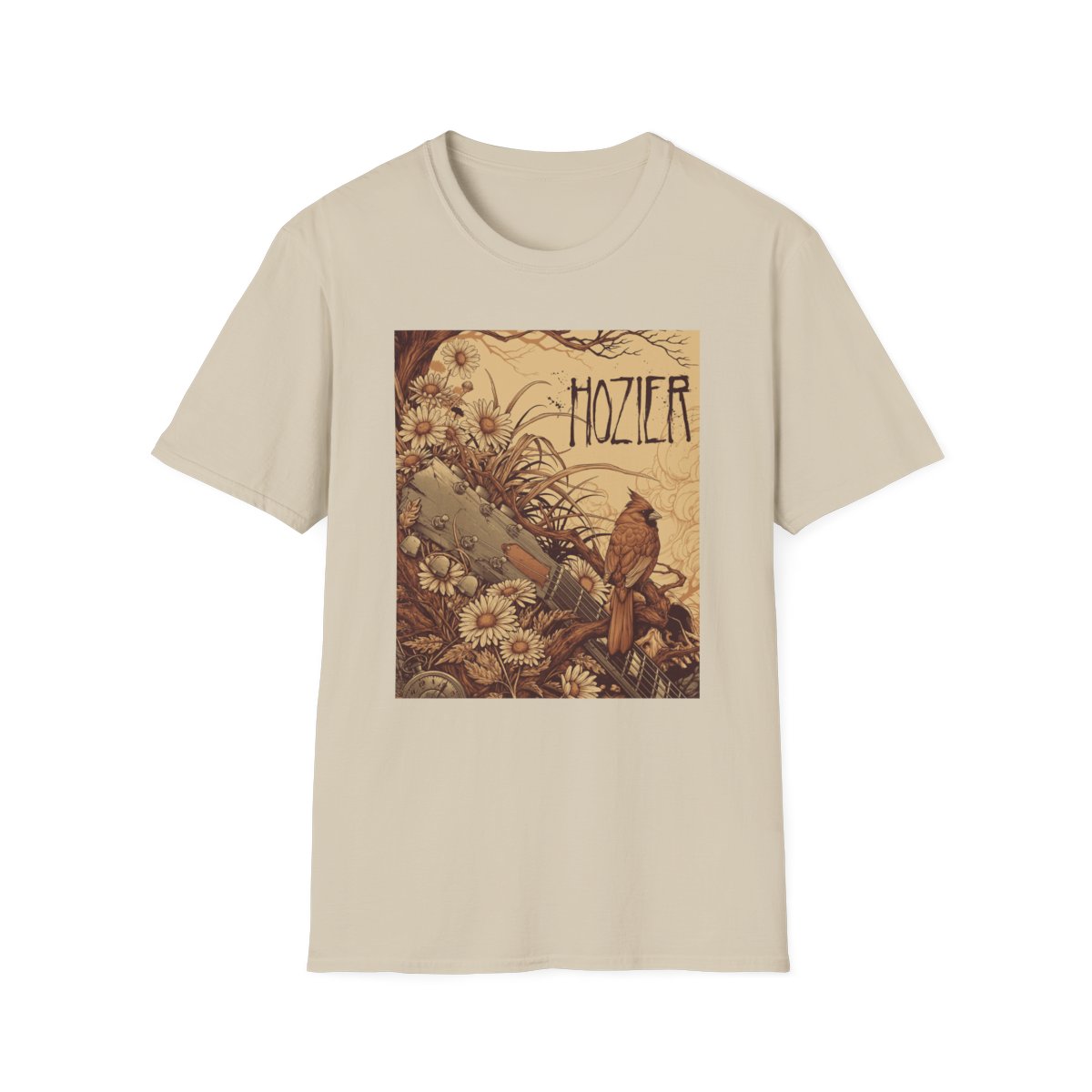 Hozier Floral Bird Illustration T-Shirt | Vintage Botanical Concert Tee | Hozier Merch