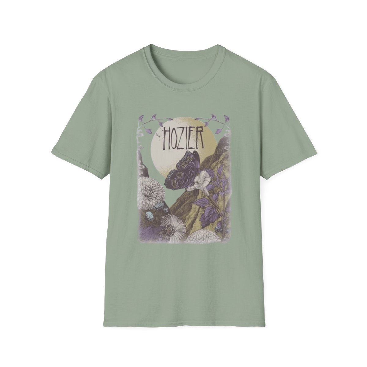 Hozier Floral Illustration T-Shirt | Band Tee, Vintage Botanical | Hozier Merch - alternate angle 3, merchandise