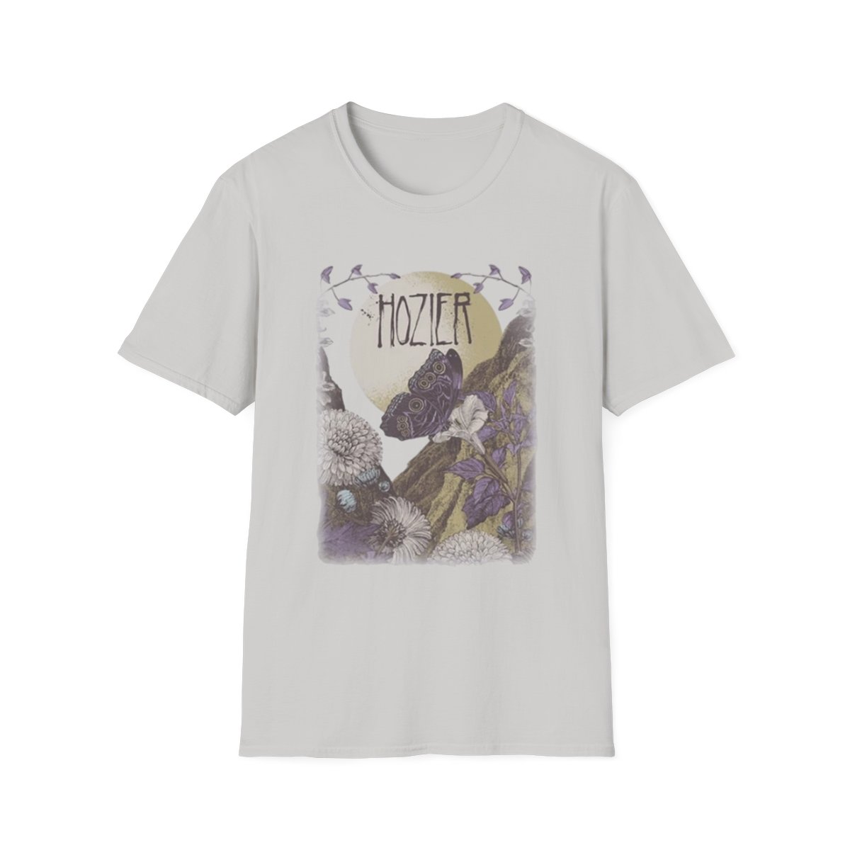 Hozier Floral Illustration T-Shirt | Band Tee, Vintage Botanical | Hozier Merch - alternate angle 2, merchandise