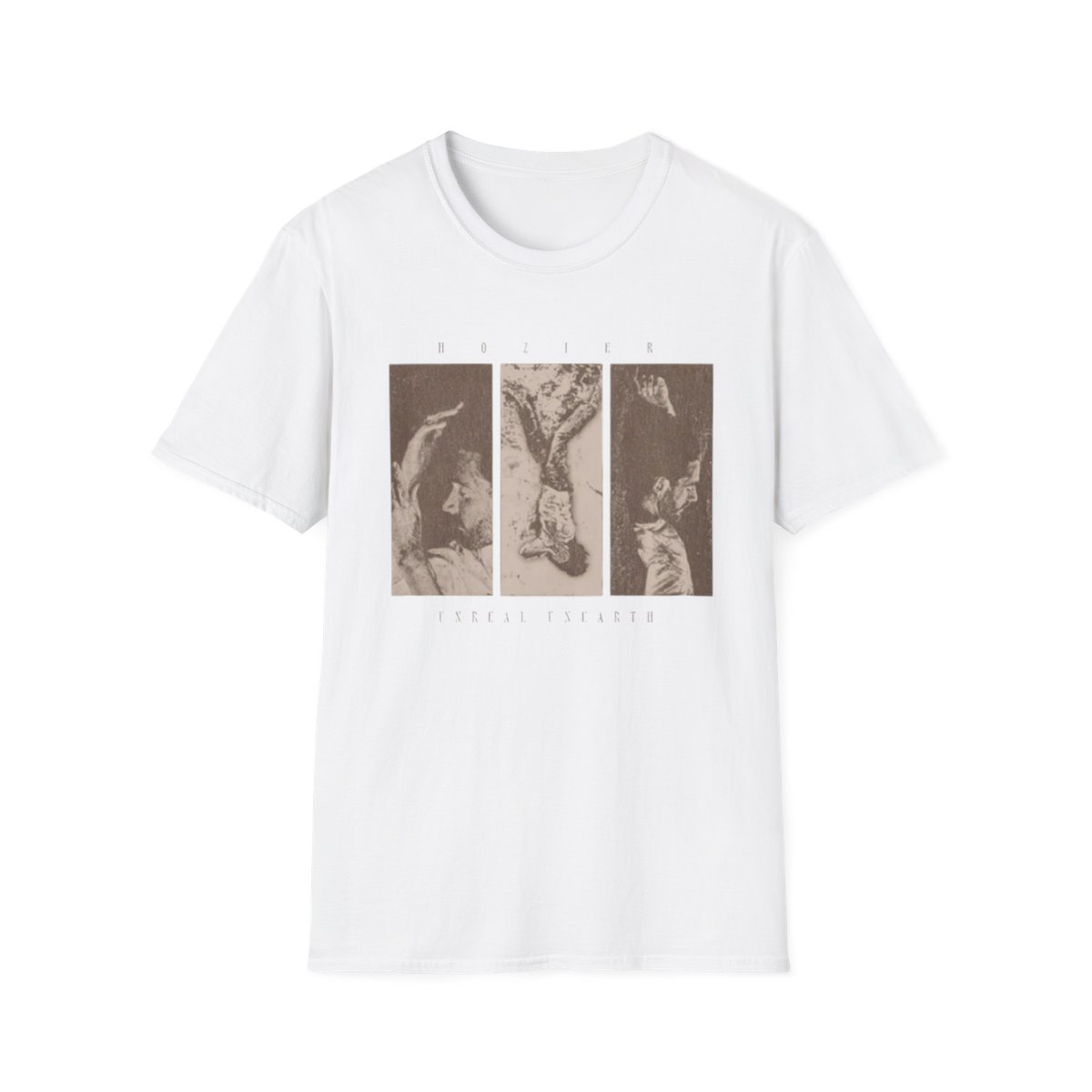 Abstract Triptych Art T-Shirt | Sepia Botanical Panels | Hozier Merch