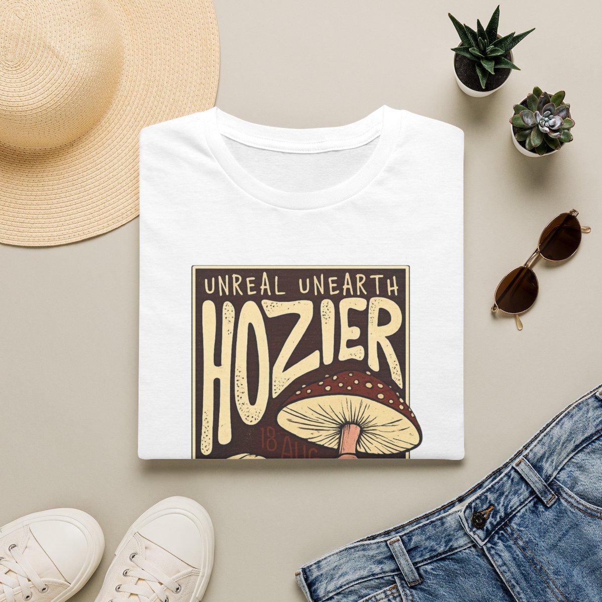 Hozier Mushroom Skull T-Shirt | Indie Band Art, Psychedelic Poster Style | Hozier Merch