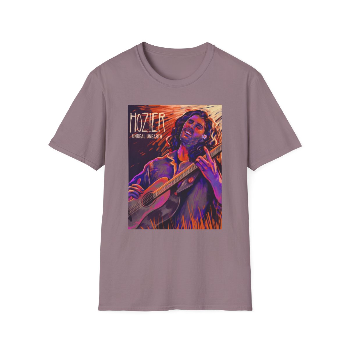 Hozier portrait shirt | T-Shirt, Unreal Unearth album art | Hozier Merch - alternate angle 3, merchandise