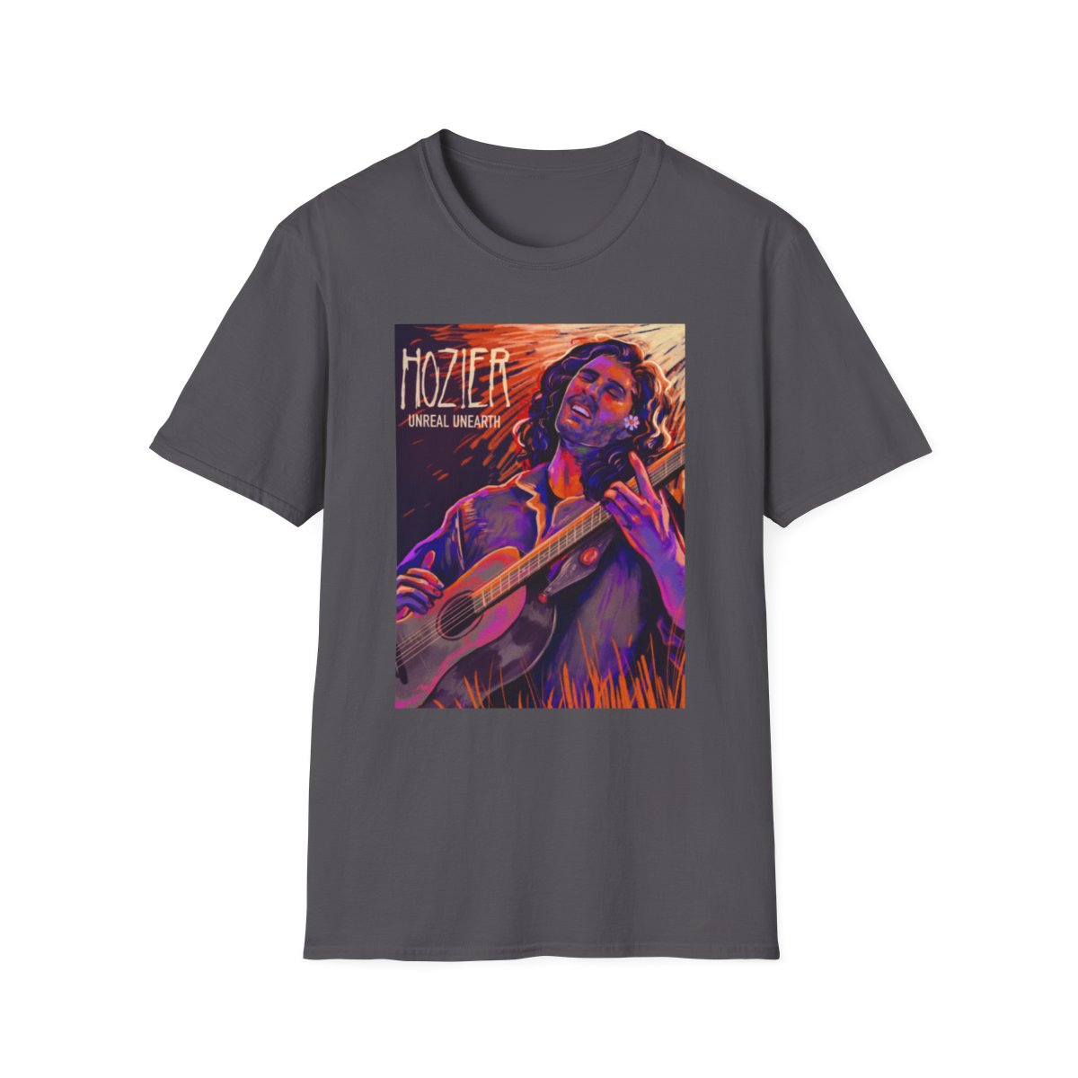 Hozier portrait shirt | T-Shirt, Unreal Unearth album art | Hozier Merch - alternate angle 2, merchandise