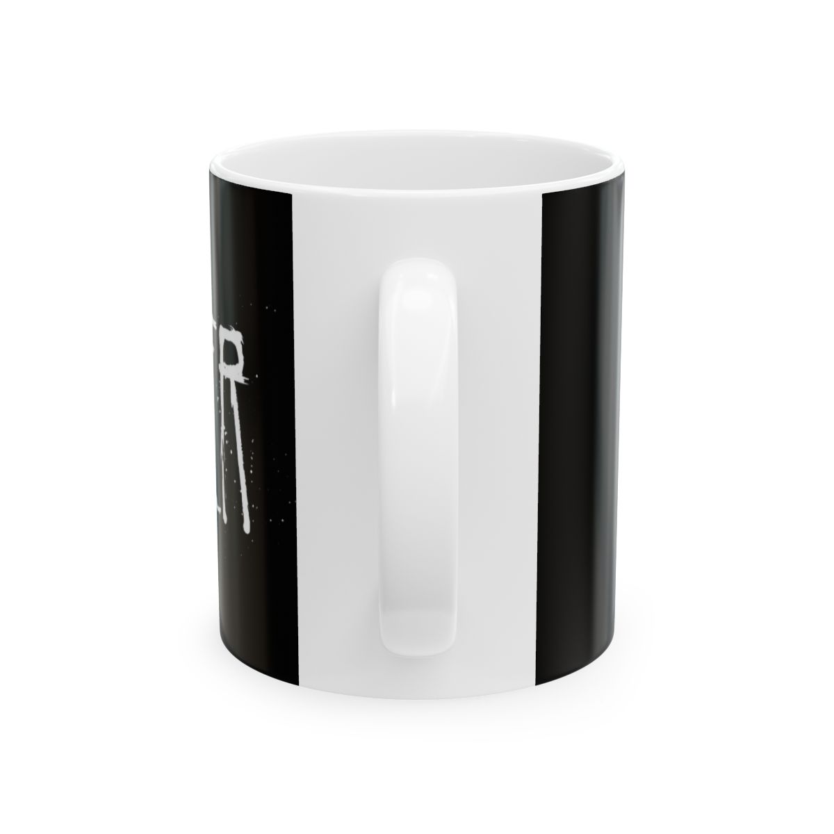 Hot Mess Mug | Black typography splatter ceramic coffee cup | Hozier Merch - alternate angle 2, merchandise