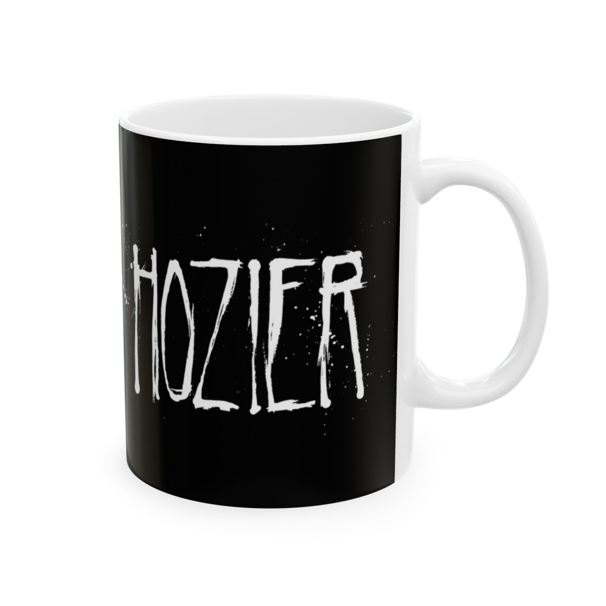 Hot Mess Mug | Black typography splatter ceramic coffee cup | Hozier Merch