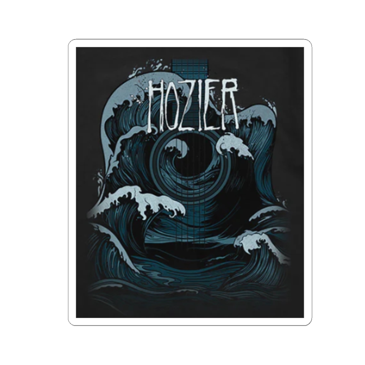 Hozier Wave Artwork Sticker | Kiss-Cut Vinyl Sticker | Hozier Merch