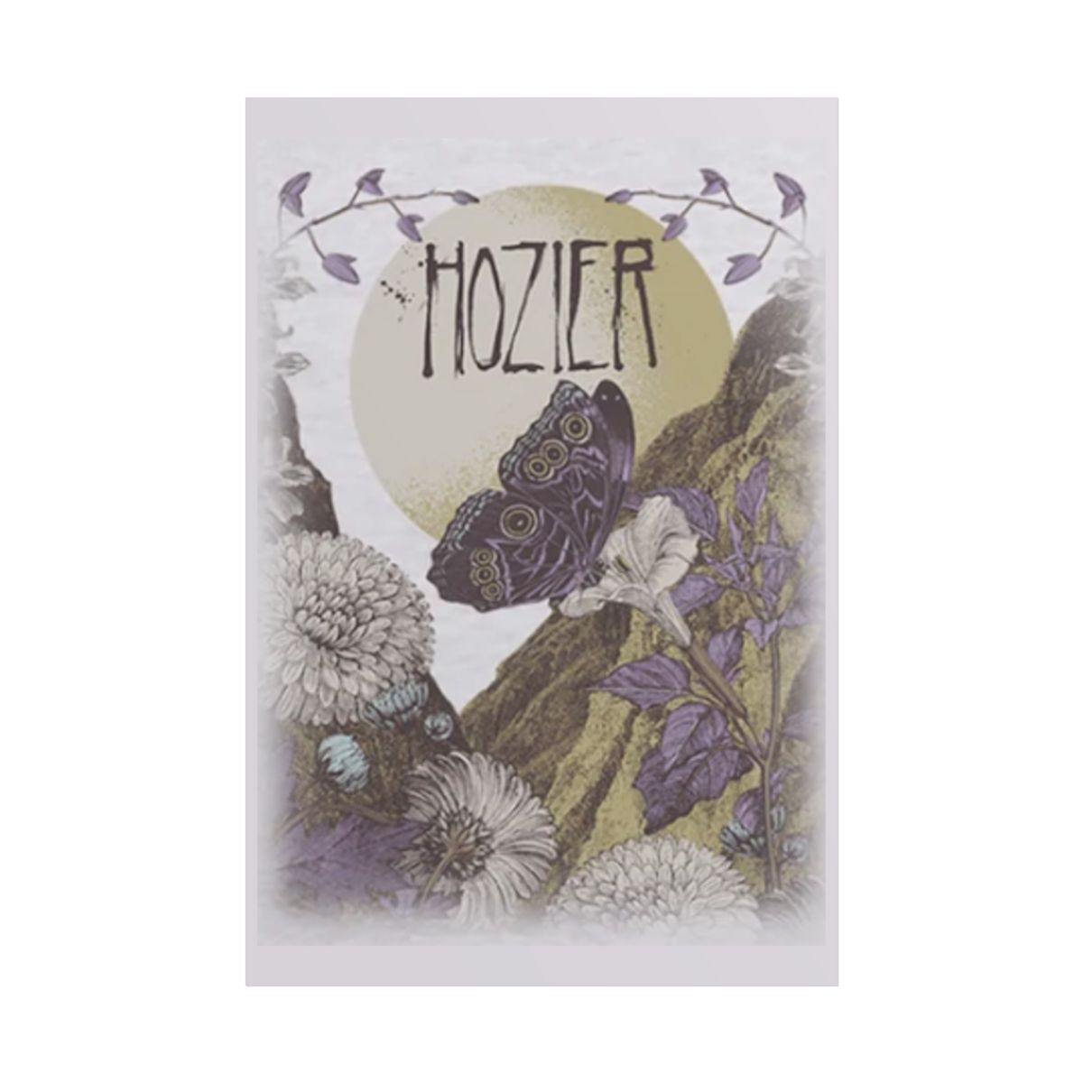 Hozier Floral Moth Poster | Rolled Poster | Hozier Merch